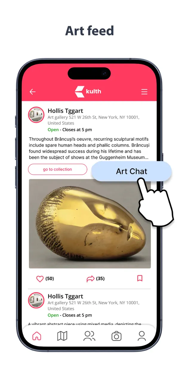Published Kulth Art Feed screen
